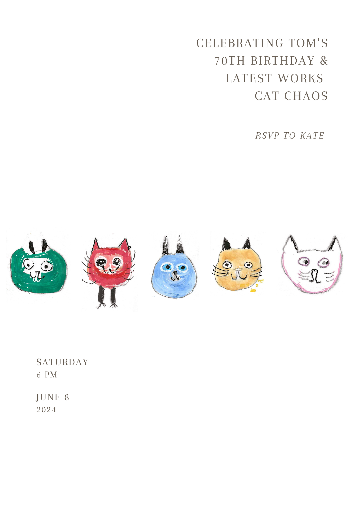 Cat Chaos "Party Favor" Embroidered Hat (Shipping Included)
