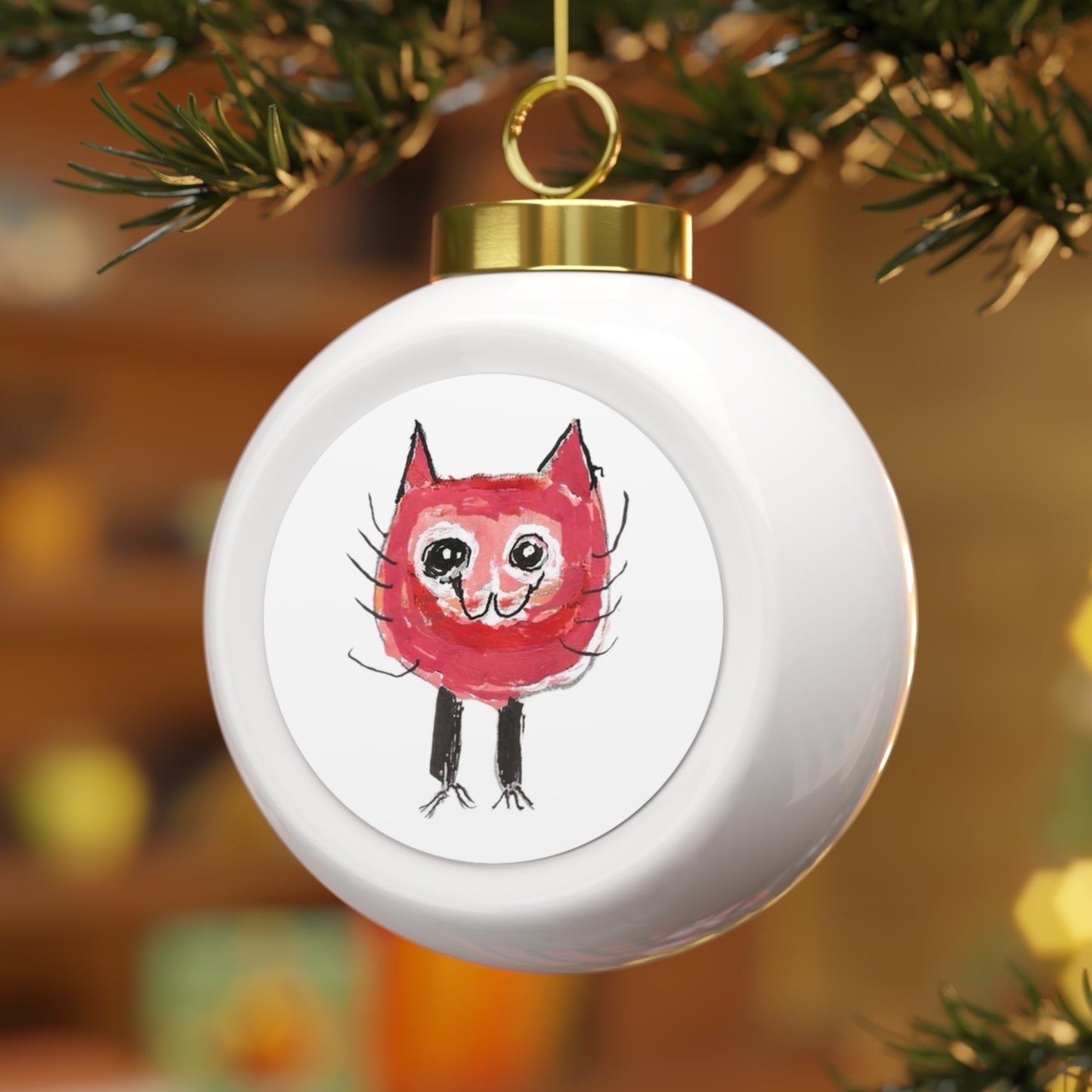 Red Cat Ornament